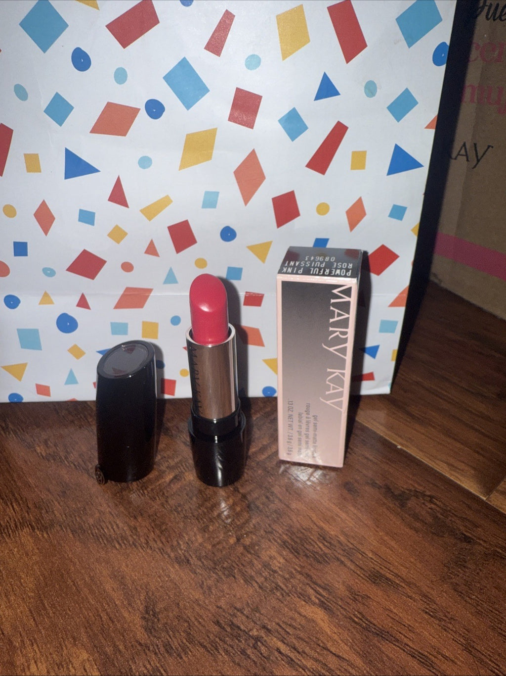 Semi-Matte Lipstick in Powerful Pink - Full Size, Long-lasting Makeup