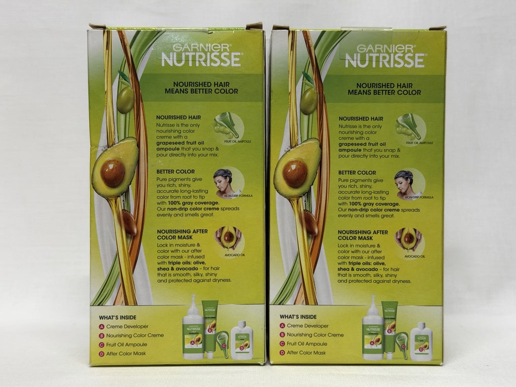 Garnier Nutrisse Hair Color #43 Dark Golden Brown Permanent Pack 2