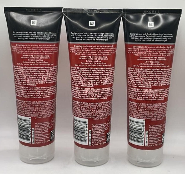 John Frieda Radiant Red Boosting Conditioner 3 Pack - 8.3 FL OZ Each