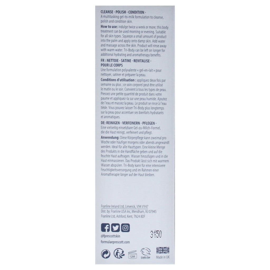 Unisex Tri Body Treatment Gel - Exfoliating Moisturizer with Seaweed & Mango