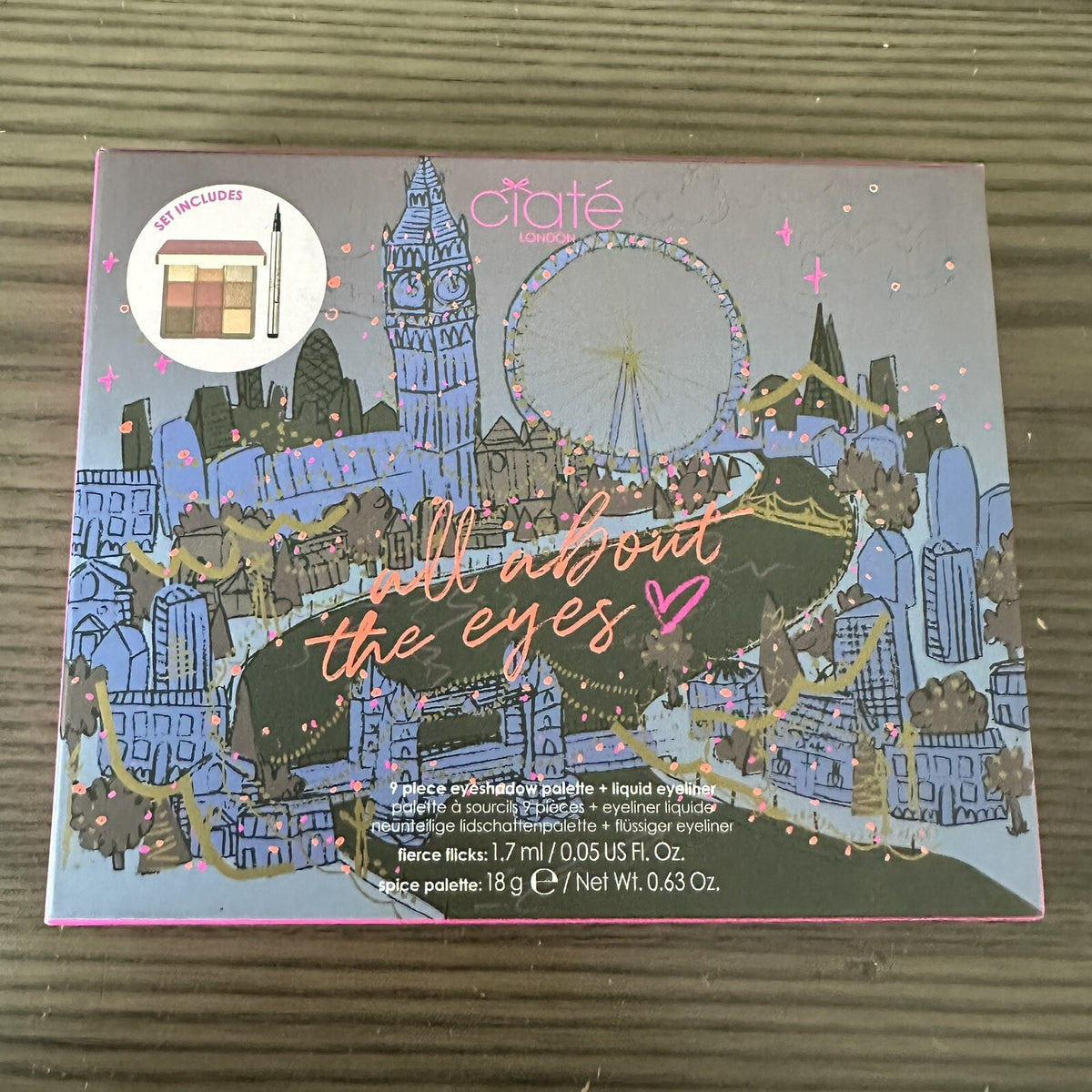 Ciaté All About The Eyes Eyeshadow Palette & Eyeliner Kit - Holiday Limited Edition