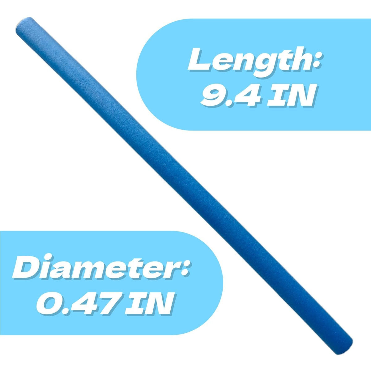 10 Pcs Flexible Hair Curling Rods - Soft Foam Curlers for Women and Girls, Blue