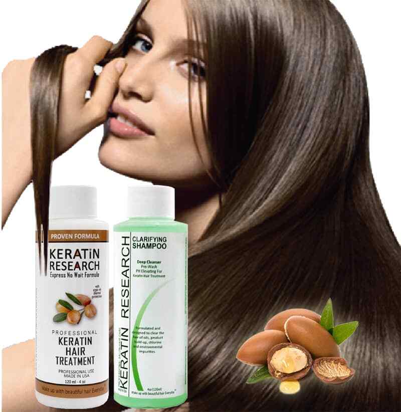 Keratin Hair Treatment with Argan Oil - Straightening & Smoothing 120ml