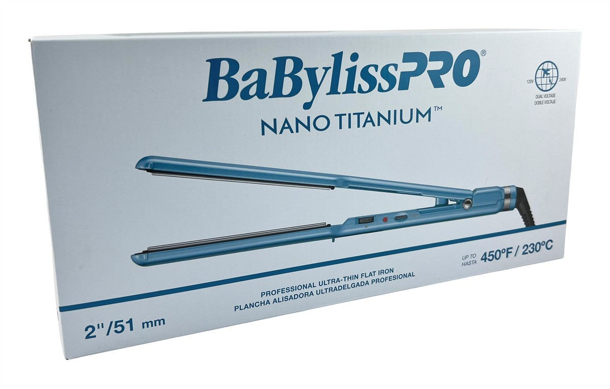 Babyliss Pro Nano Titanium 2-Inch Flat Iron - Ultra-Thin Hair Straightener