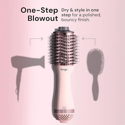 2-in-1 Titanium Blow Dryer Brush with Volumizing Oval Barrel - Frizz Control