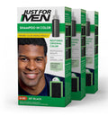 Men's Hair Color Shampoo-In Jet Black H-60 with Keratin & Vitamin E - Pack of 3