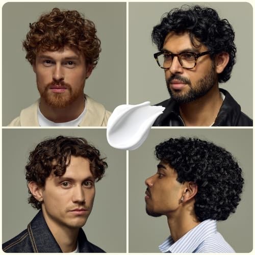 Lightweight Curl Cream for Men - Natural Wavy Hair, Frizz Control, Hold