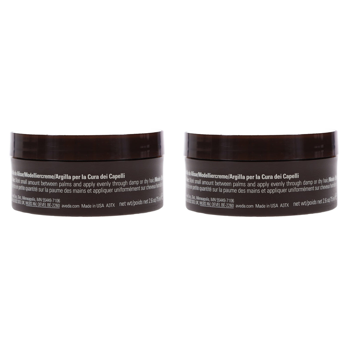 Men's Grooming Clay 2.6 oz - Texturizing Hair Clay for Men, 2 Pack