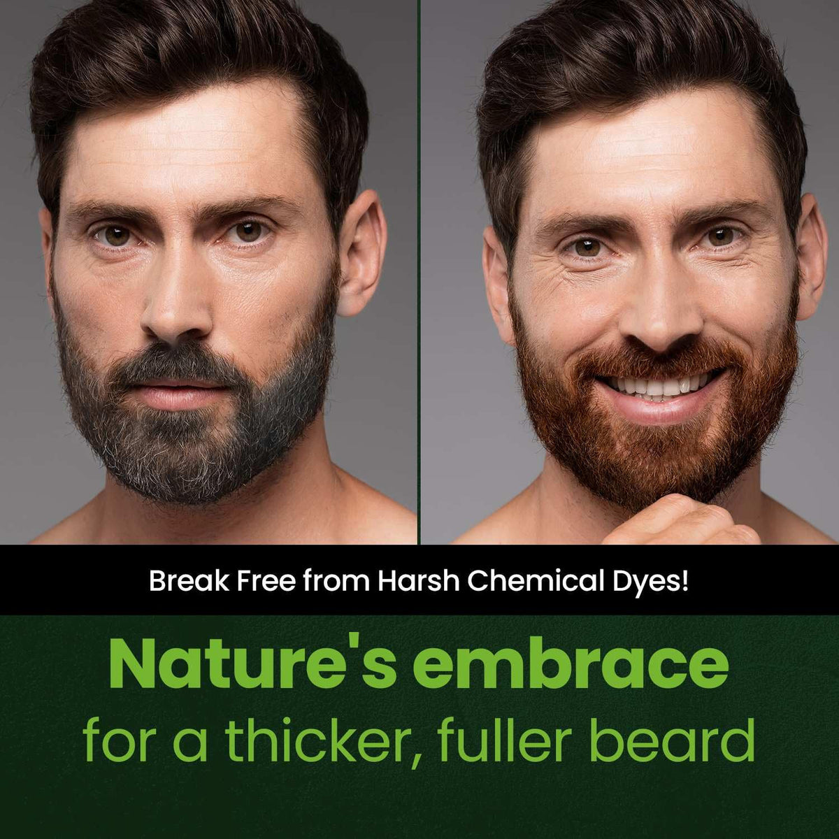 Herb for Men Mustache & Beard Dye - Dark Brown, PPD-Free, Ammonia-Free