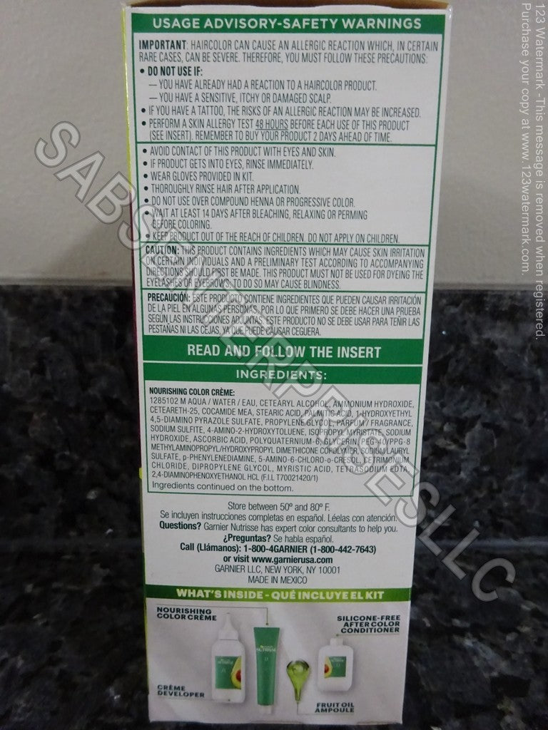 Garnier Nutrisse Hair Dye #42 Deep Burgundy Black Cherry - Pack of 3