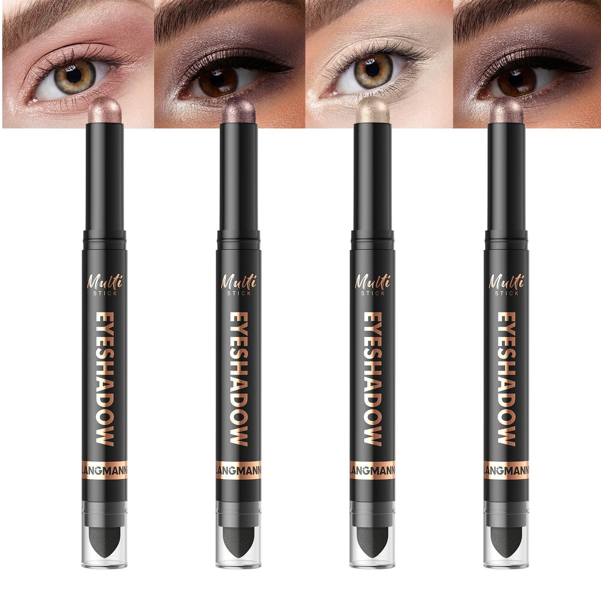 8 Color Waterproof Dual-Ended Eyeshadow Stick Set - Long Wear & Easy Application