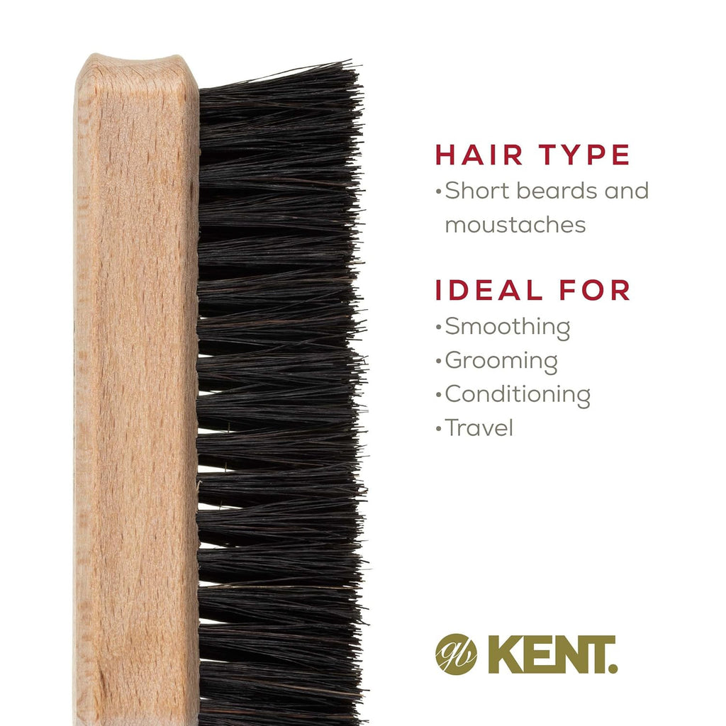 Travel Men’s Beard & Mustache Brush - Natural Boar Bristle, Compact