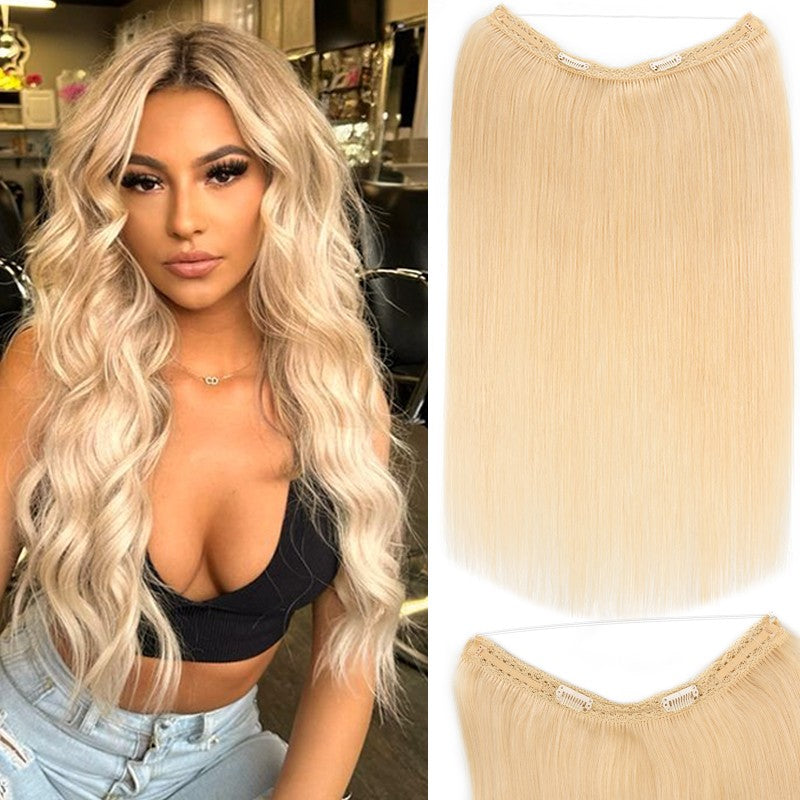Remy Human Hair Clip-In Extensions with Invisible Wire & Clips - Thick, Natural Look