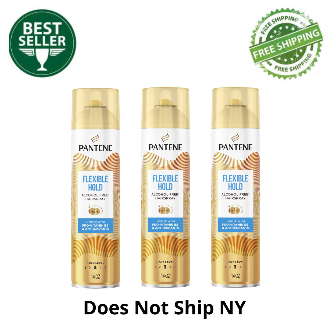 Pantene Flexible Hold Hair Spray Level 3 Alcohol-Free 14oz Set