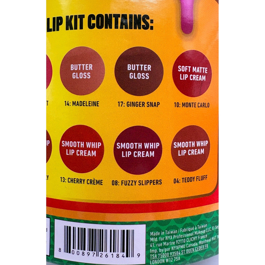 Lip Kit Set - 12-Piece NYX Butter Gloss, Soft Matte Lip Cream & Smooth Whip Lip Cream