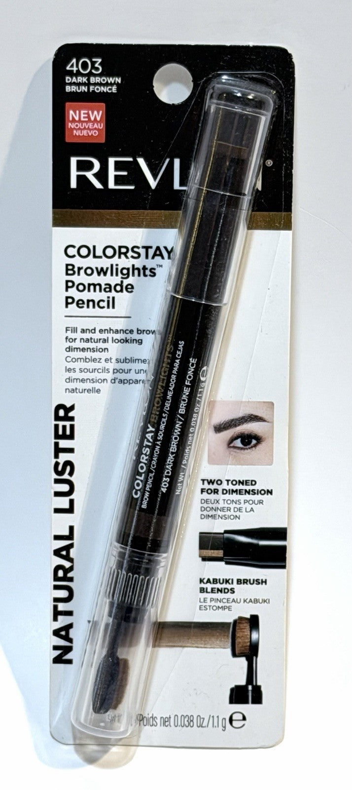 Revlon ColorStay Browlights Pomade Pencil Dark Brown 2-Pack