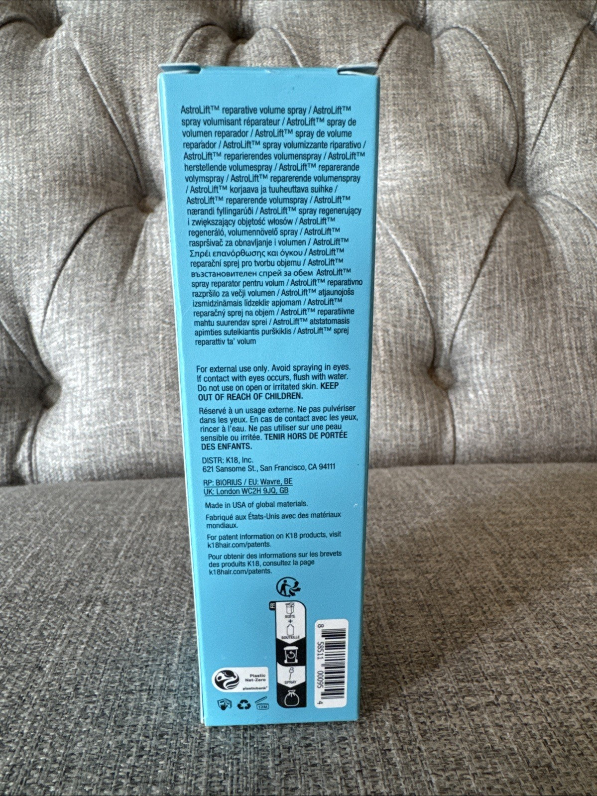 K18 Biomimetic Hair Science Volume Spray - Lightweight Reparative Hair Mist 4oz