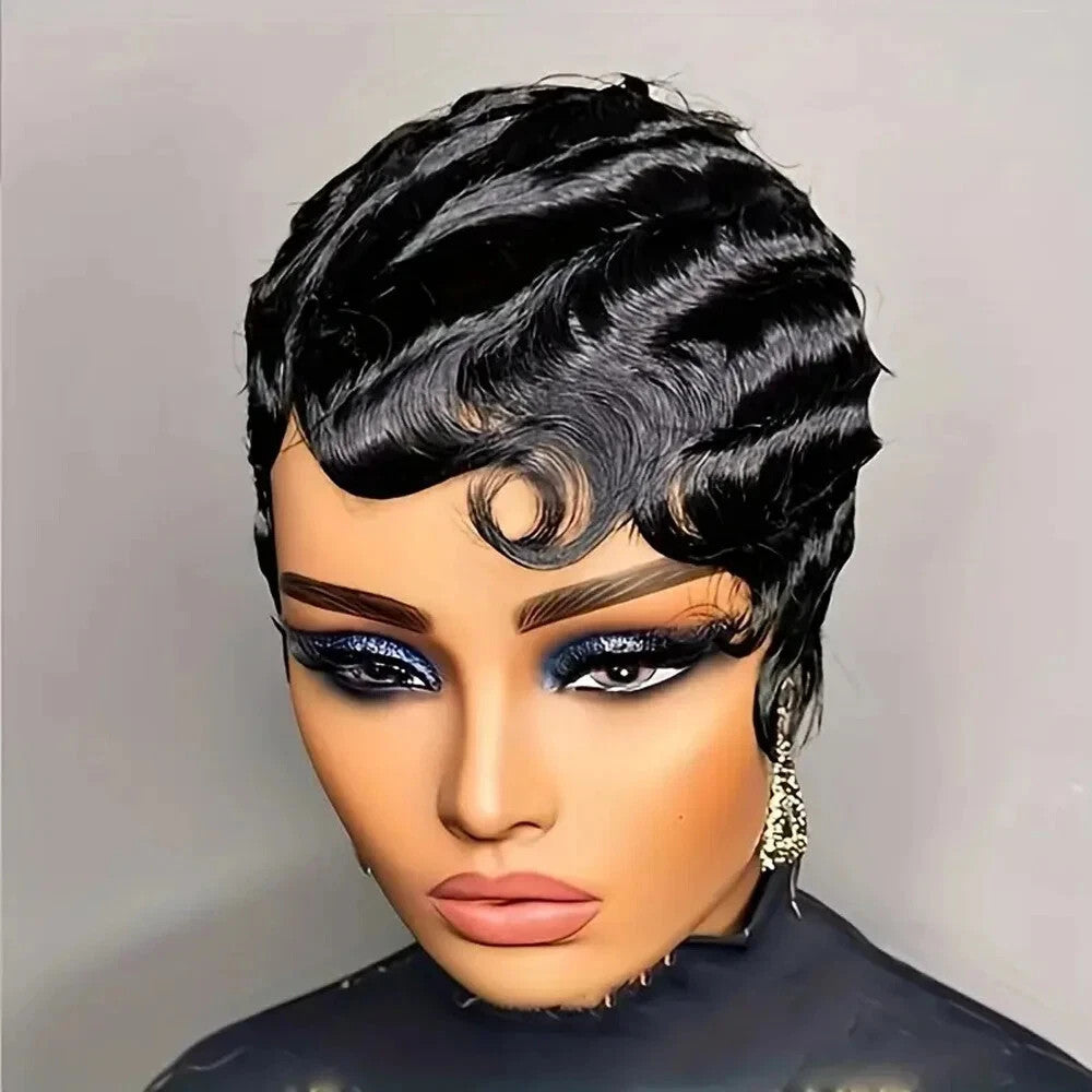 Short Human Hair Wigs for Women - Ocean Wave Pixie Cut & Short Styles
