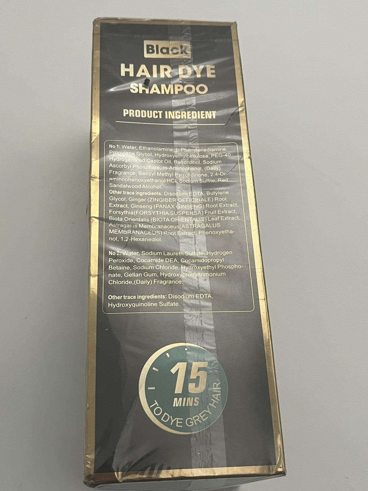 Herbal Black Hair Dye Shampoo 500ML - Instant Gray Coverage & Nourishing Herbal Formula