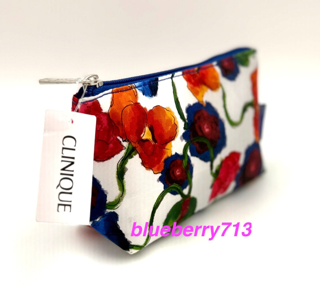 4 Small Flower Printed Cosmetic Makeup Bags - Clinique Jona Than Cohen