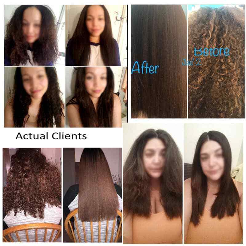 Paraben-Free Brazilian Keratin Hair Straightening Treatment Set 120ml