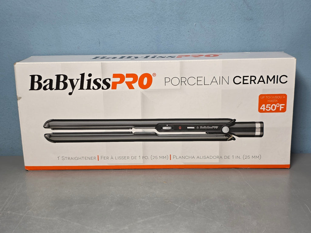 Ceramic Hair Straightener 1 Inch Flat Iron Black 450°F Max Temp