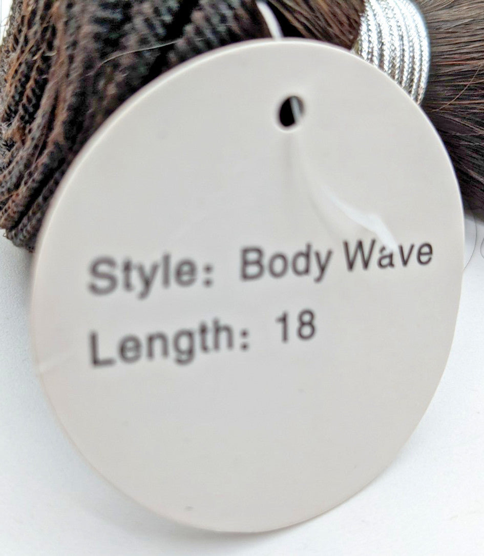 Virgin Human Hair Body Wave Bundles 18 Inch Lace Front Middle Part