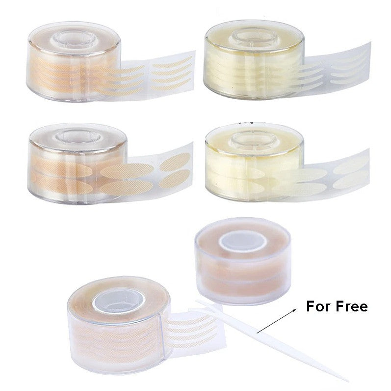 600pcs Double Eyelid Tape Strips Mesh Eye Lift Stickers with Application Fork