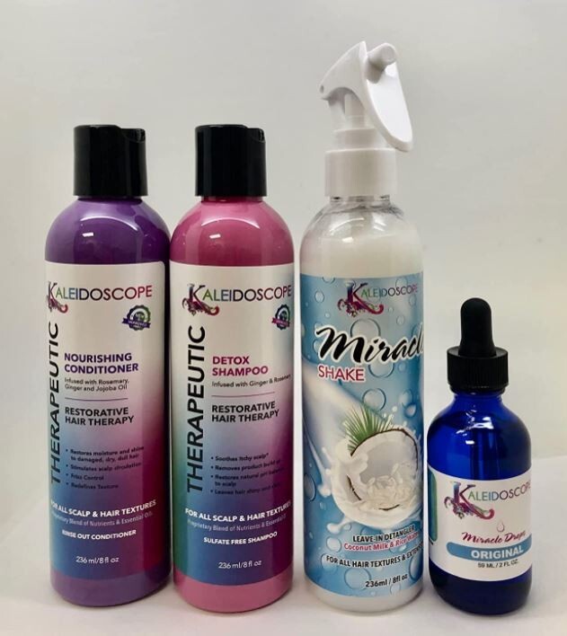 Therapeutic Shampoo & Conditioner Set with Leave-In & Drops for Scalp Care