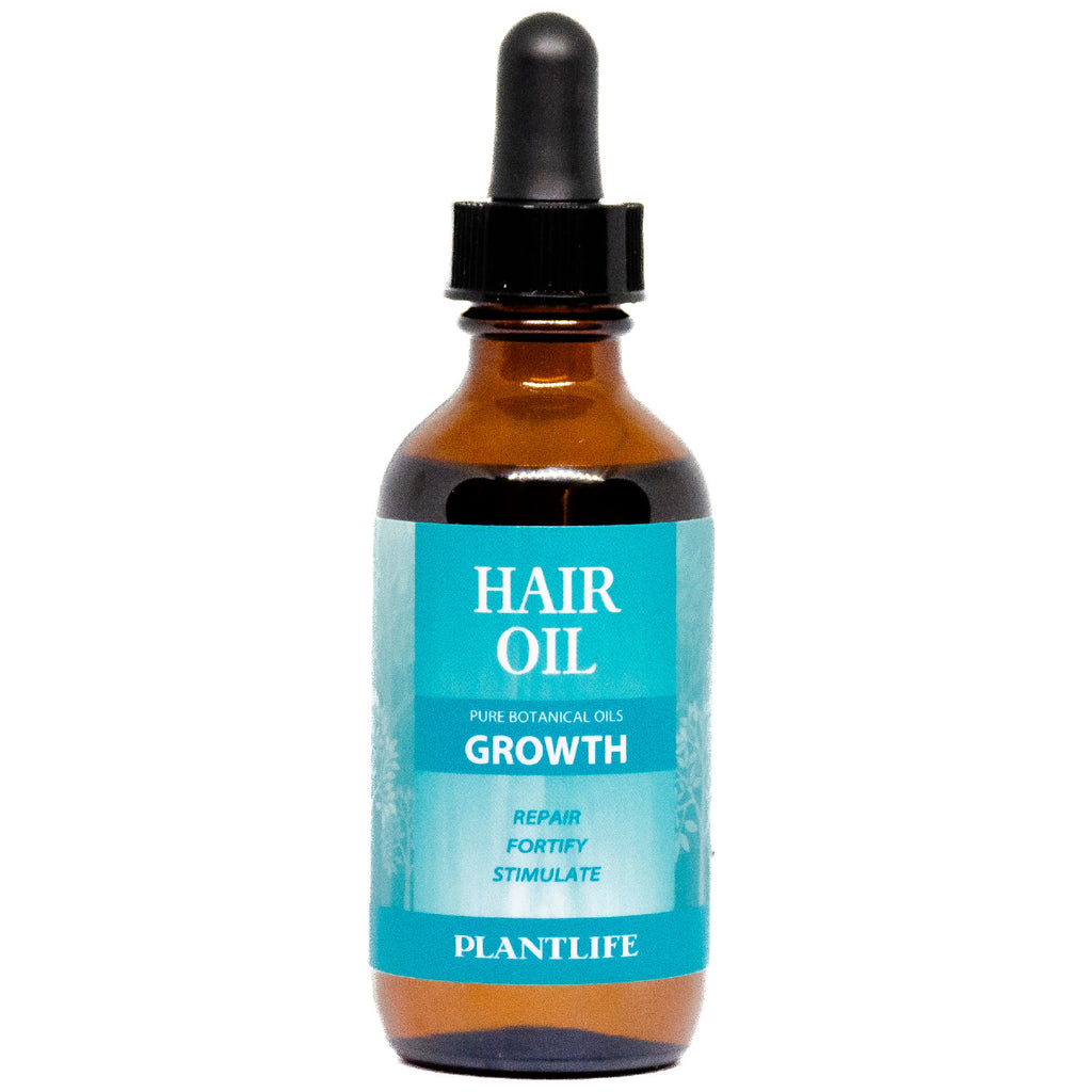 Plantlife Natural Hair Oils for Growth & Nourishment - Organic Botanical Blend