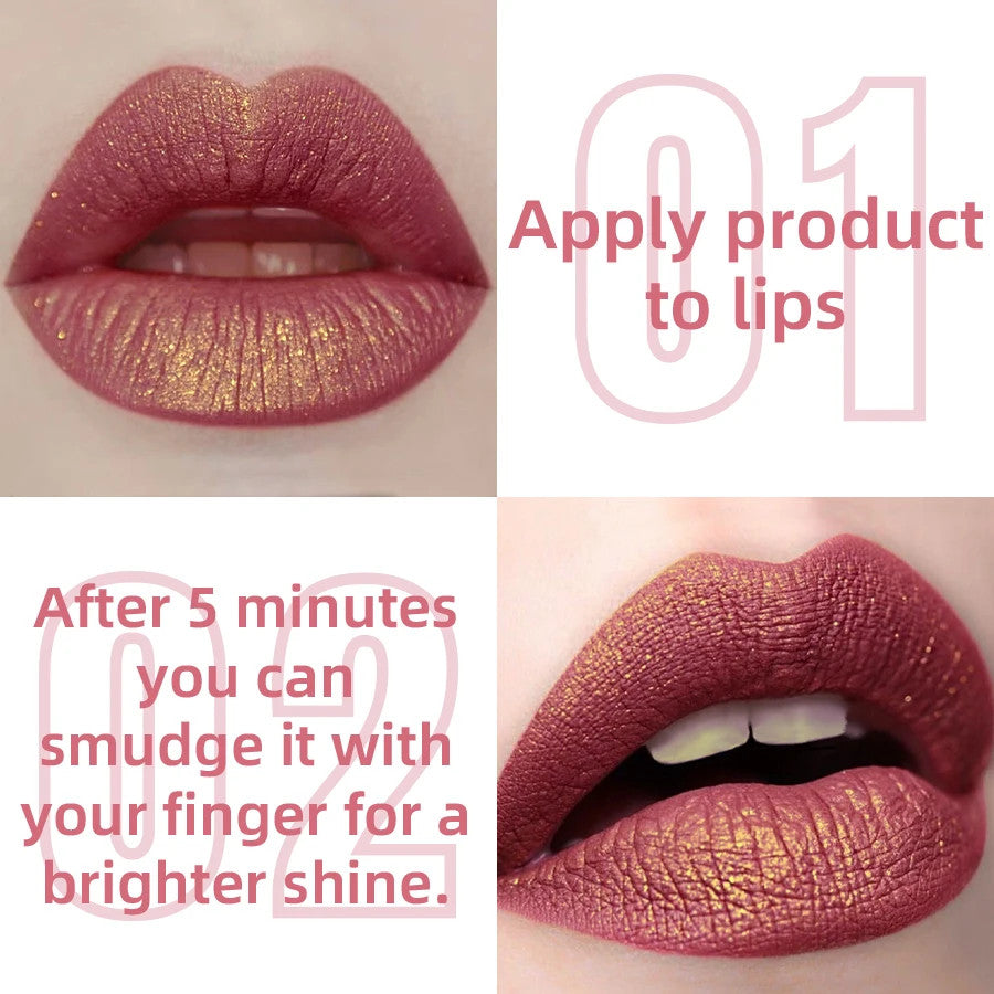 14-Color Glitter Lip Gloss Set Long Lasting Waterproof Lipstick
