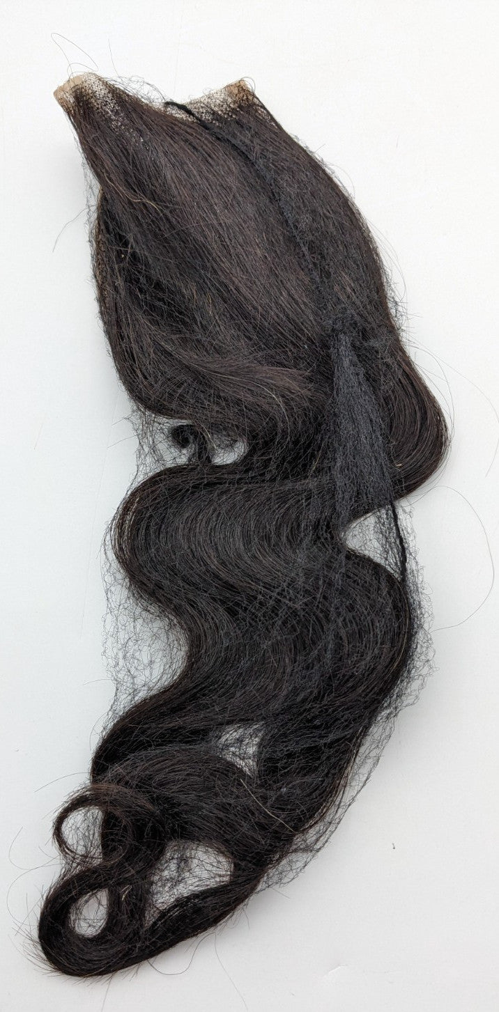 Virgin Human Hair Body Wave Bundles 18 Inch Lace Front Middle Part