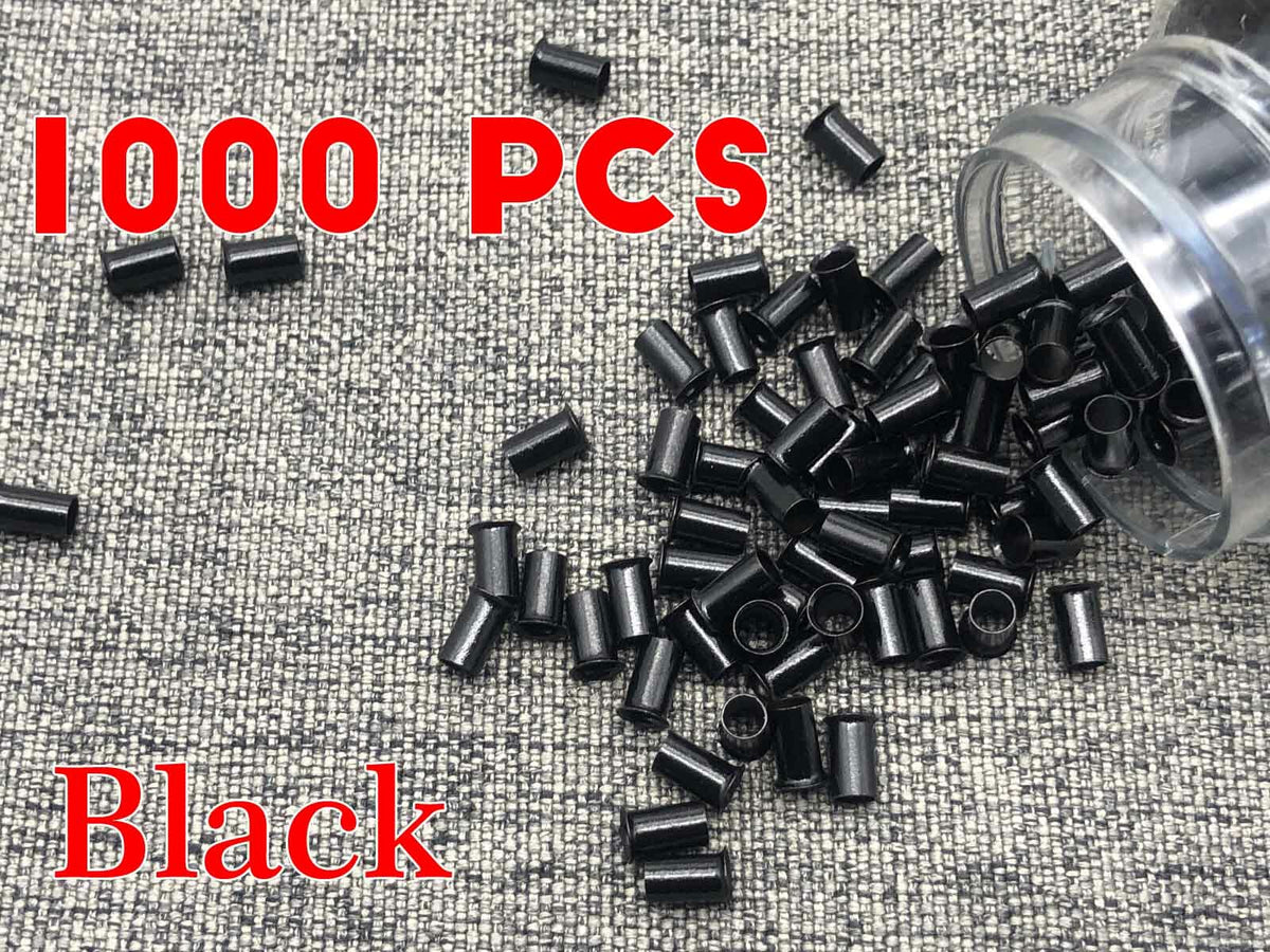 1000PCS Hair Extension Micro Link Beads Copper Tube Rings Jewelry
