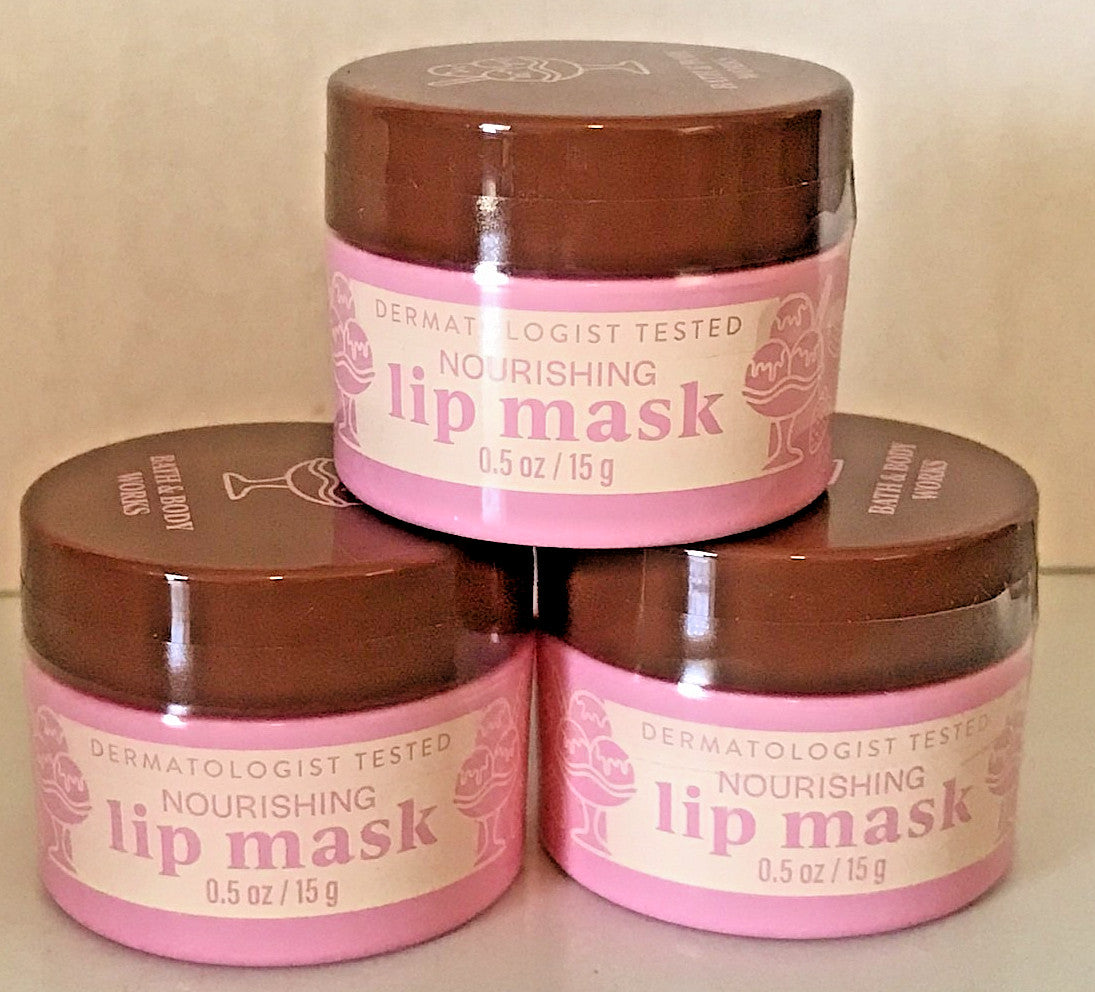Nourishing Lip Mask 0.5 oz - Neapolitan Ice Cream Scent with Coconut Oil & Shea Butter, Bath & Body Works