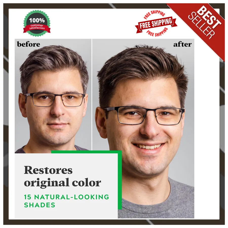 Men's Hair Color Shampoo-In Medium Brown H-35 3 Pack