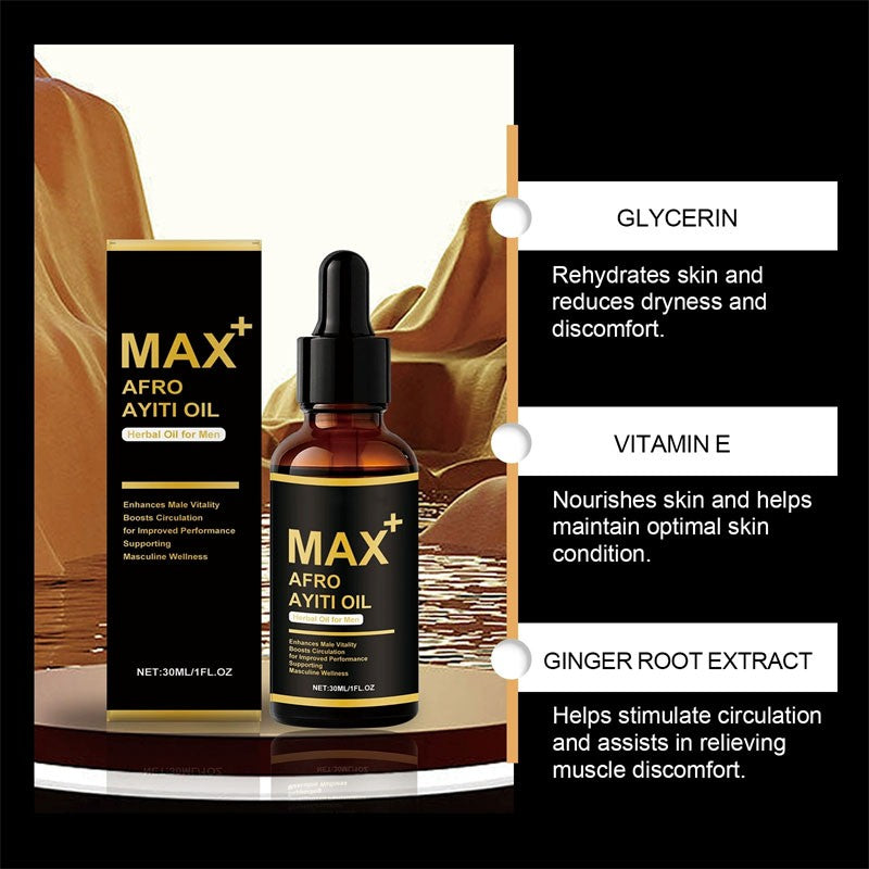 Herbal Massage Oil for Men - Circulation & Relaxation, 30ml