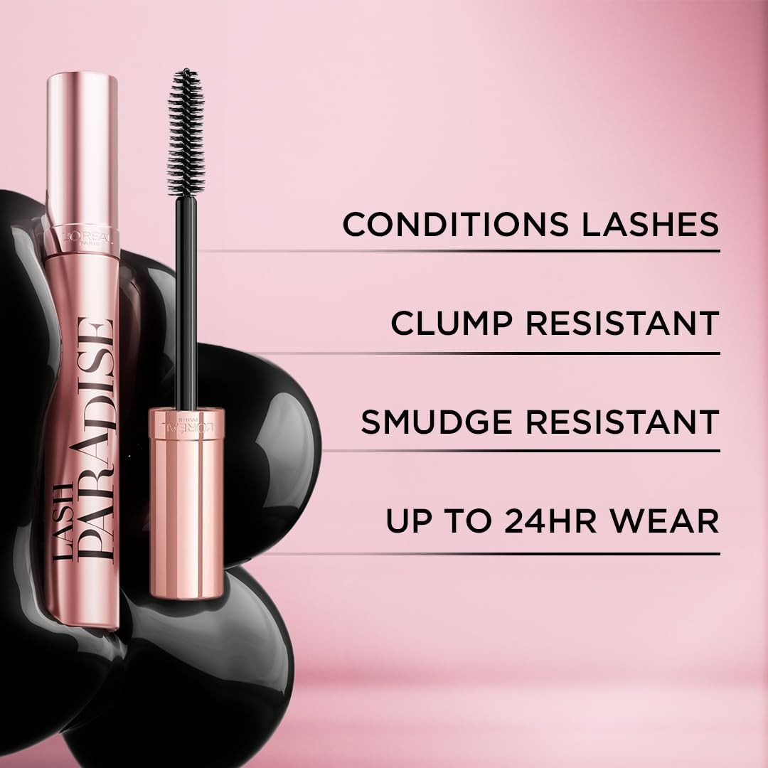 L'Oréal Lash Paradise Volumizing Mascara Blackest Black 200 - 2 Pack