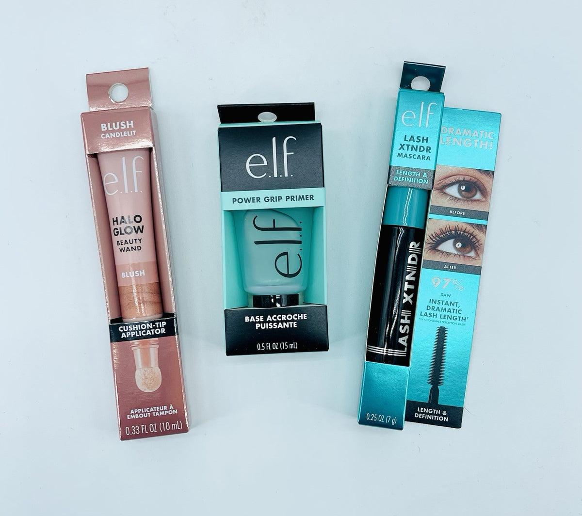 Elf Power Grip Primer, Halo Glow & Lash XTNDR Mascara Set