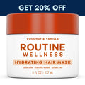 Hydrating Coconut Vanilla Hair Mask - Deep Conditioning for All Hair Types 8 oz