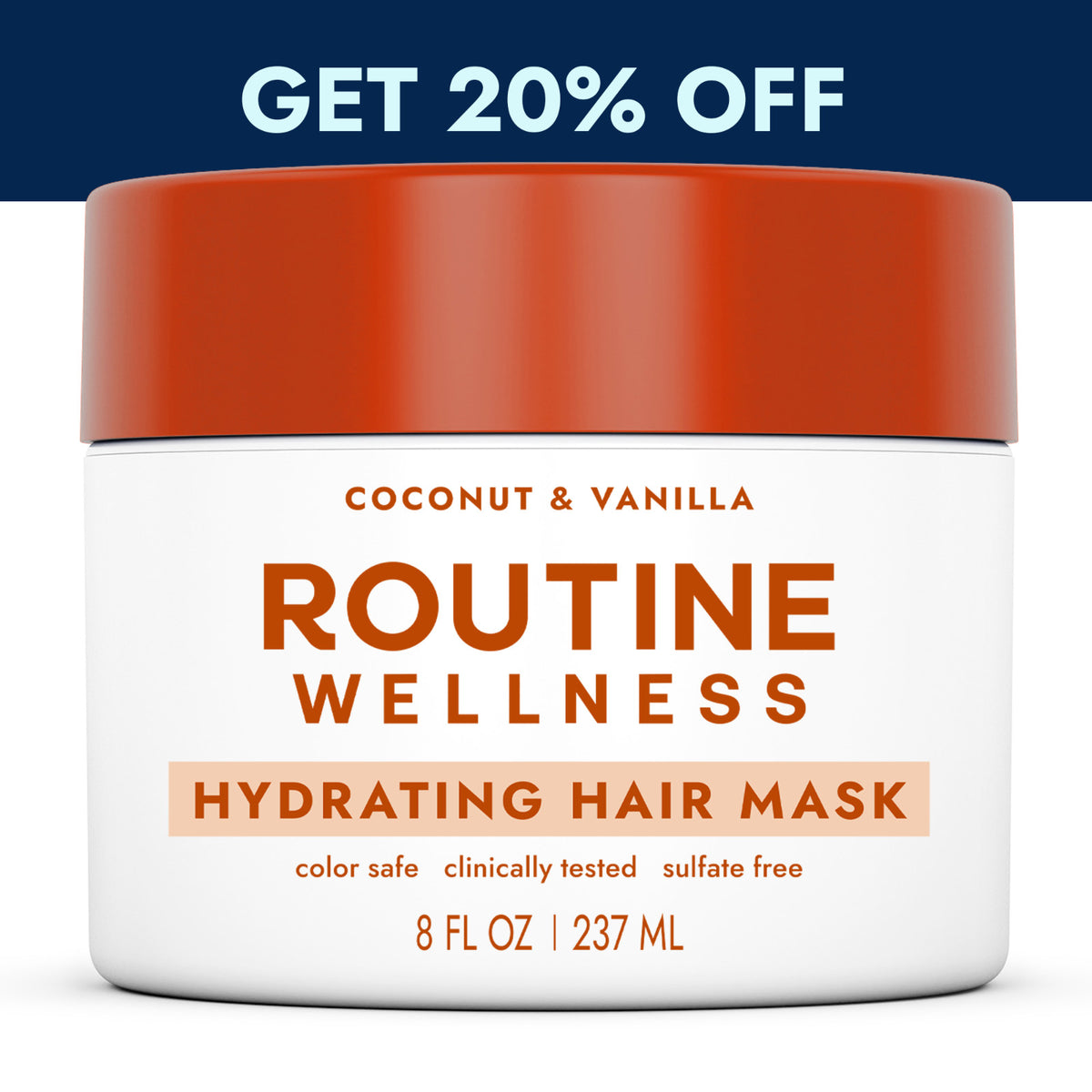 Hydrating Coconut Vanilla Hair Mask - Deep Conditioning for All Hair Types 8 oz