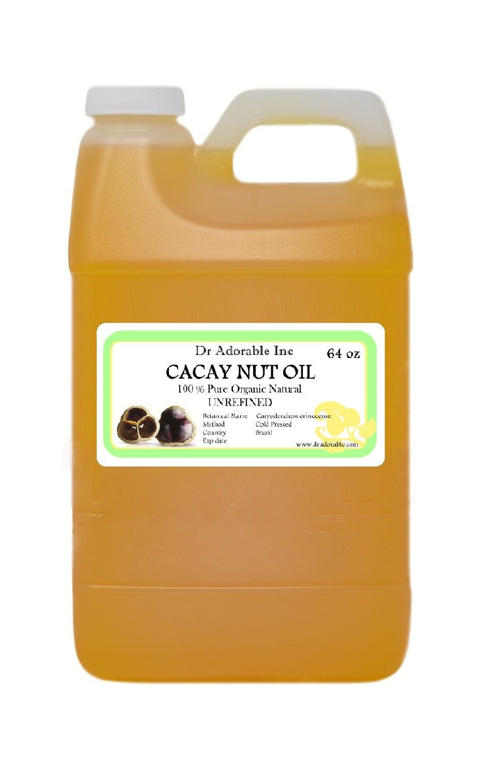 Unrefined Cacay Nut Oil for Skin Hair Body - Organic Anti-Aging Moisturizer