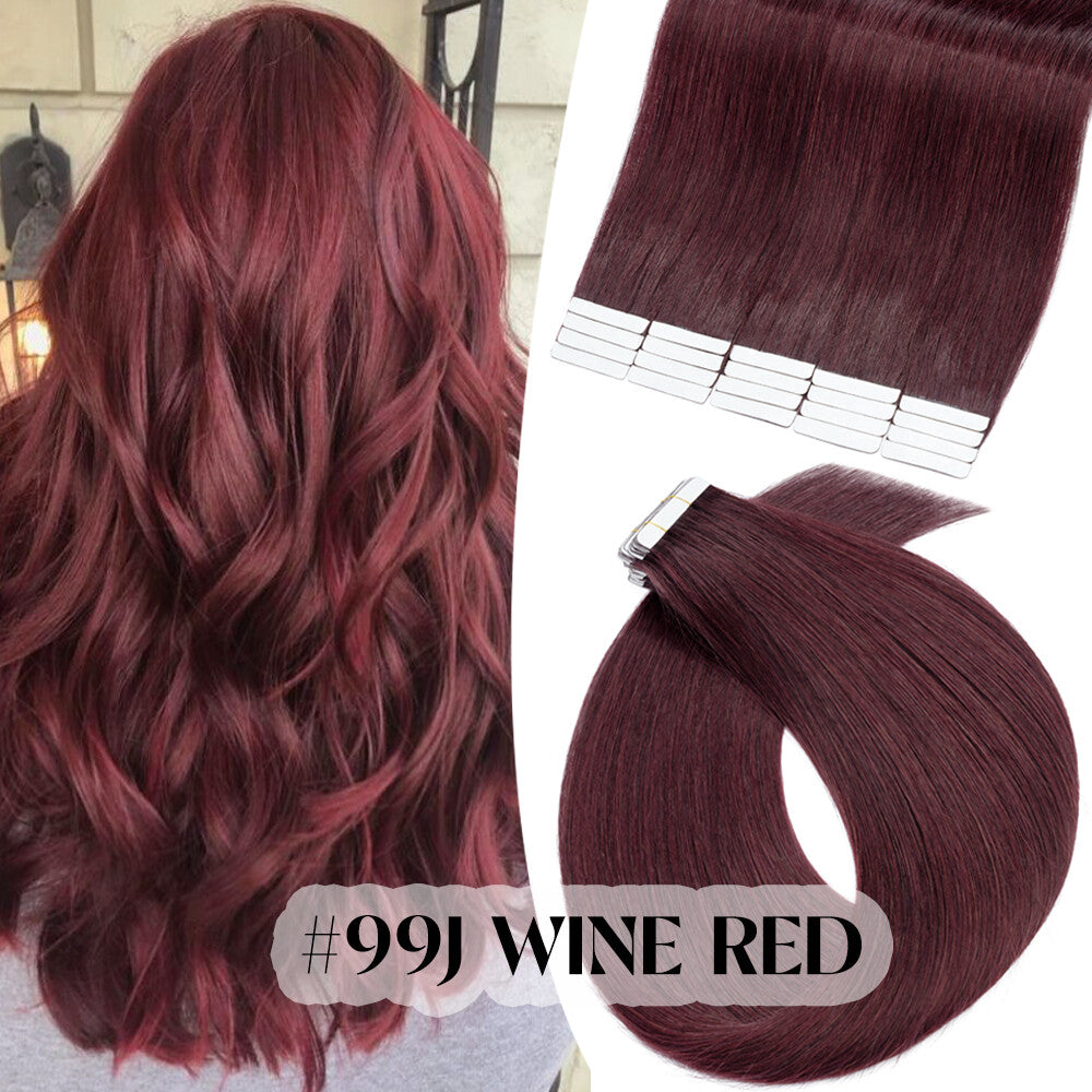 Remy Human Hair Tape-In Extensions 20-60pcs - Natural Black & Blonde Shades