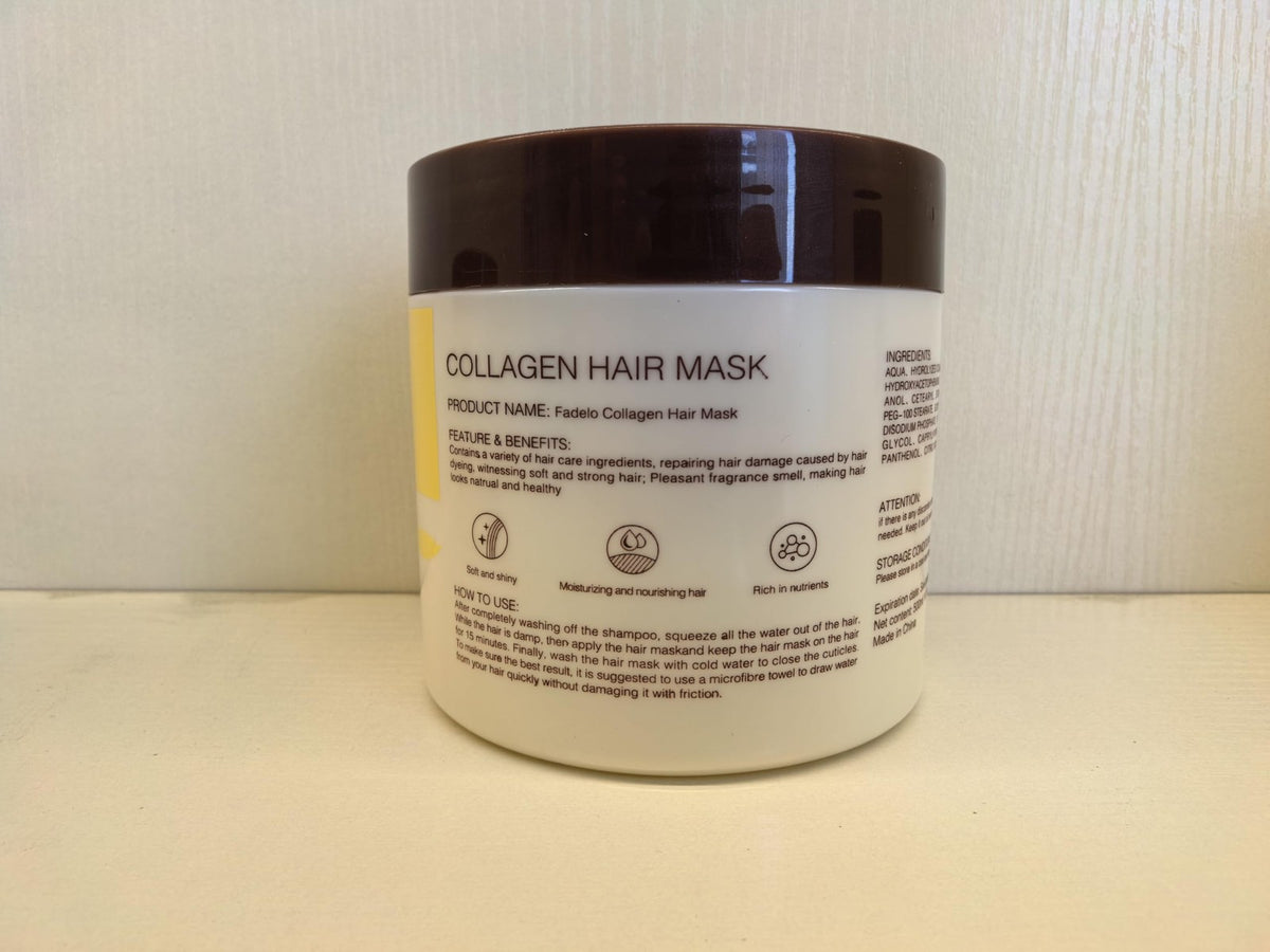 Collagen Hair Mask for Dry Damaged Hair - Salon Size 16.9 oz, Sulfate-Free