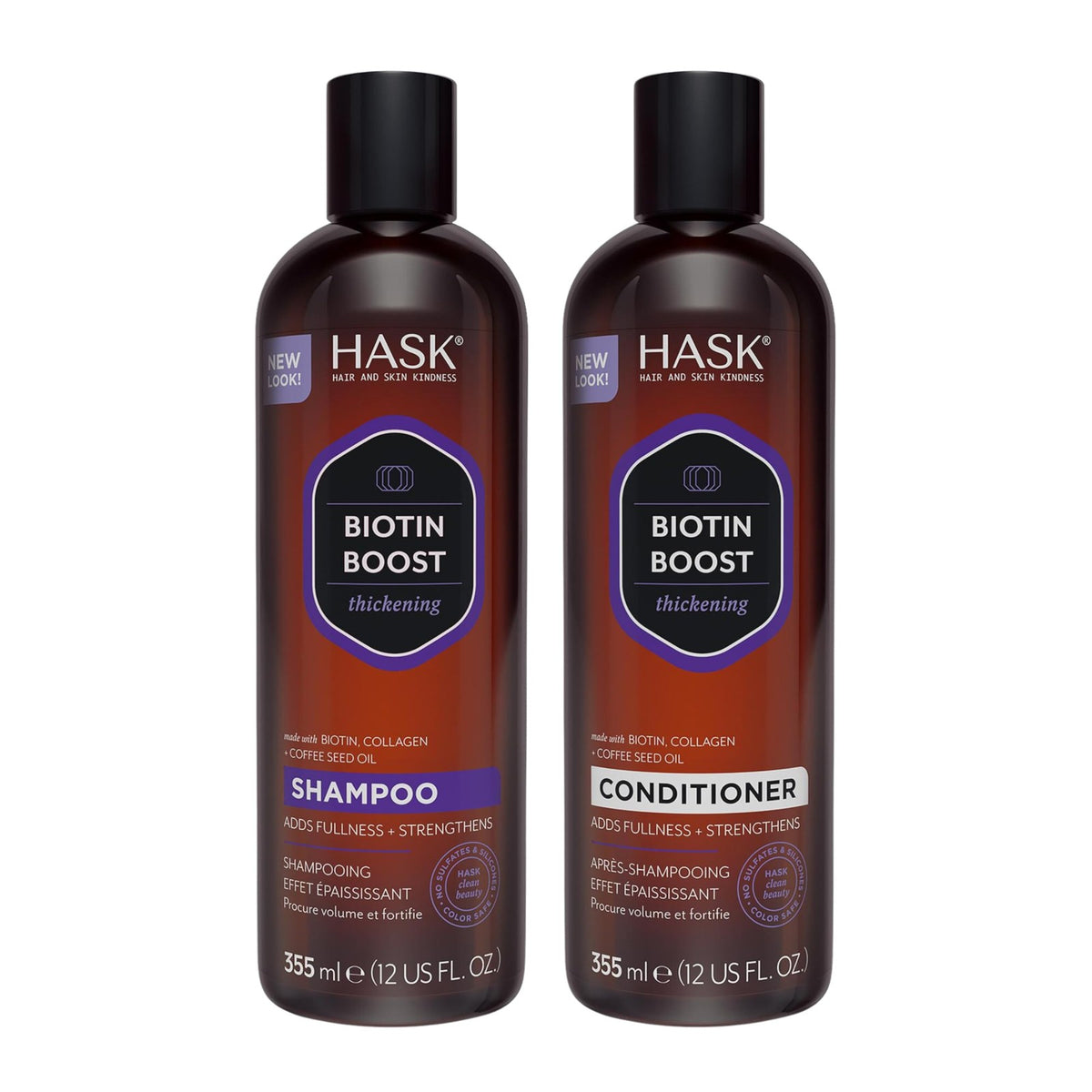 Biotin Boost Thickening Shampoo & Conditioner Set for Fuller Hair - 12 Fl Oz Pack of 2