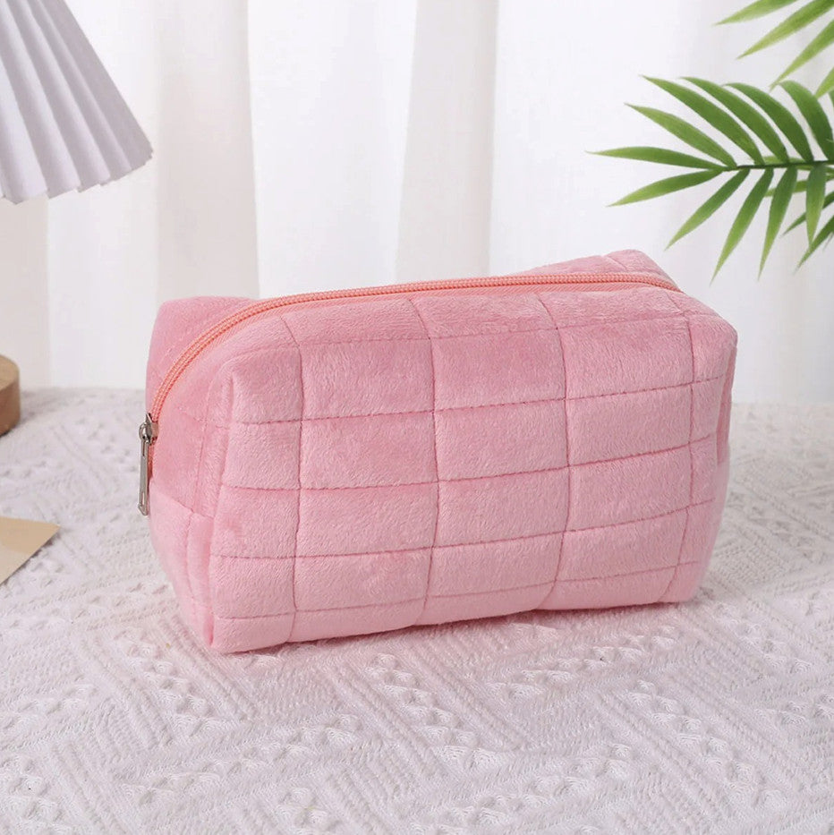 Large Capacity Pillow Shape Makeup Bag with Zipper Travel Organizer