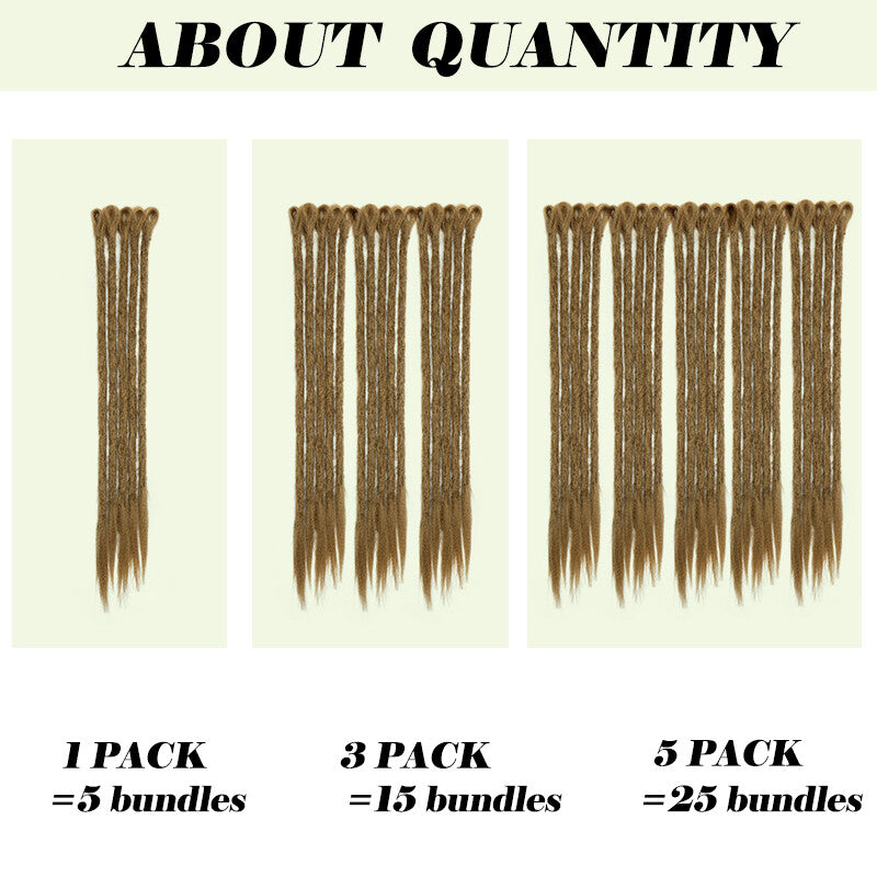 Synthetic Crochet Braiding Dreadlock Hair Extensions - Soft, Thick, Easy to Wear