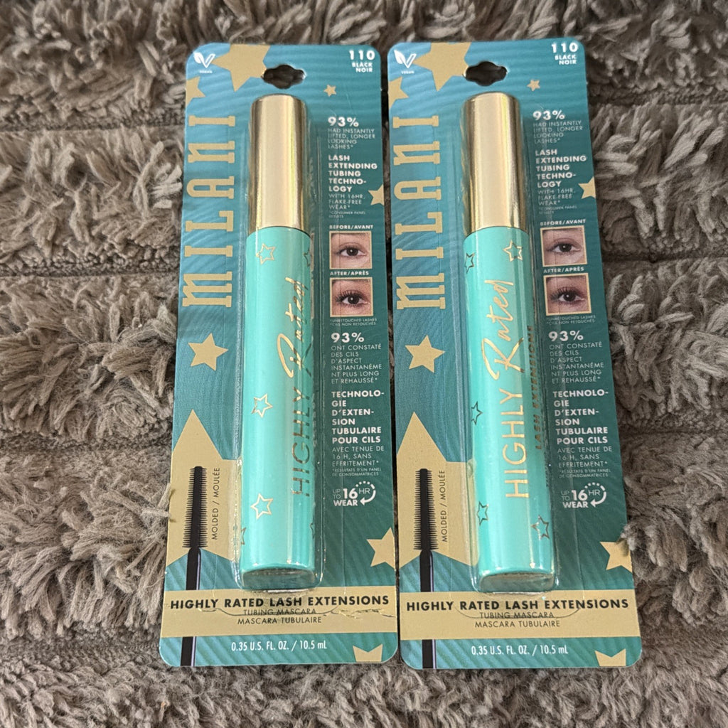 Milani Lash Extensions Tubing Mascara Black 110 – 2 Pack Brand New