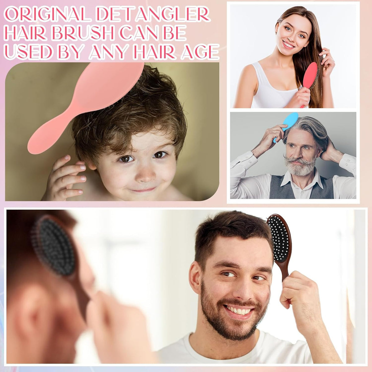 Travel Detangling Hair Brushes Set - 30 Pack for Women, Portable & Comfortable