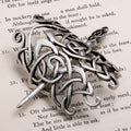 Norse Celtic Silver Hair Pin Viking Knot Jewelry - Shield-Maiden Accessory