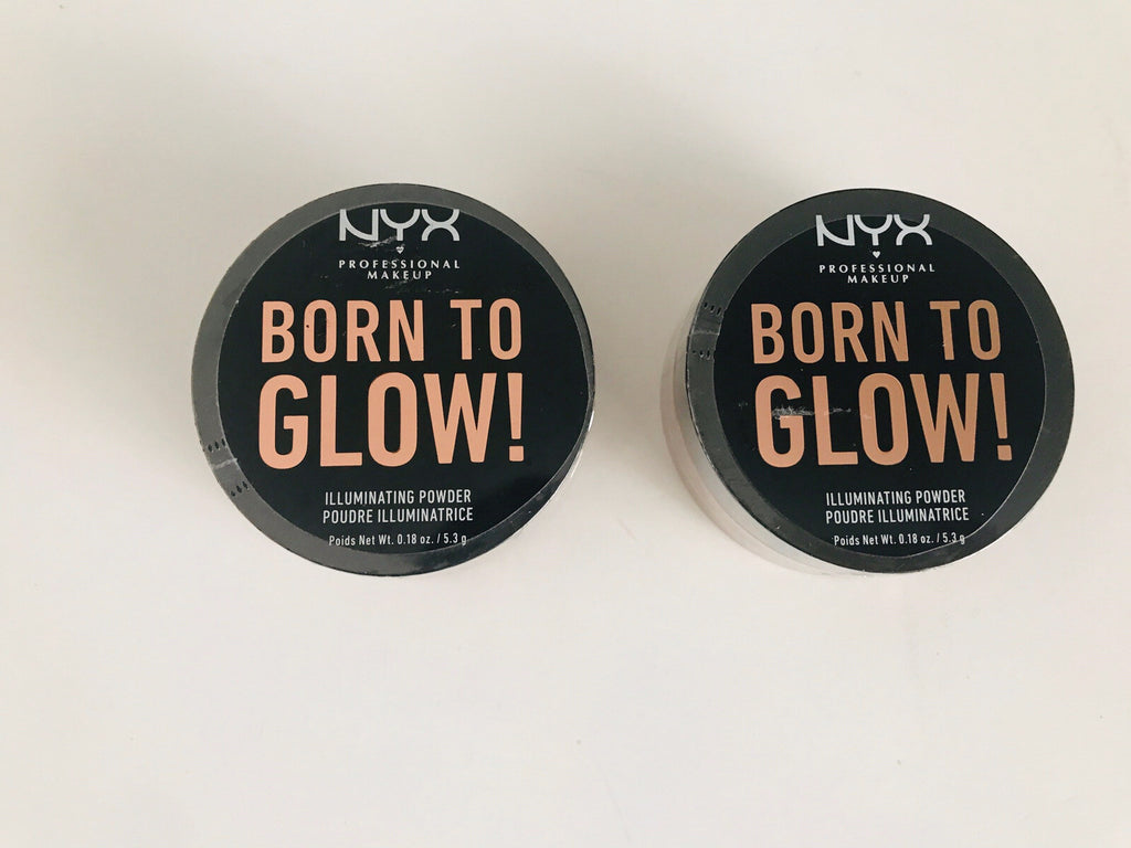 NYX Born to Glow Illuminating Powder - Warm Strobe Highlighter 0.18 oz